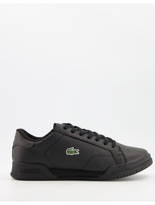 Buy Lacoste twin serve sneakers in triple black online | Topofstyle