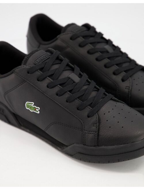 Lacoste twin serve sneakers in triple black