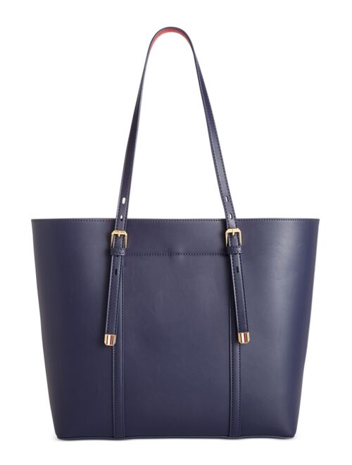 Tommy Hilfiger Double-Sided Smooth-Grain PVC Spacious Hannah Tote