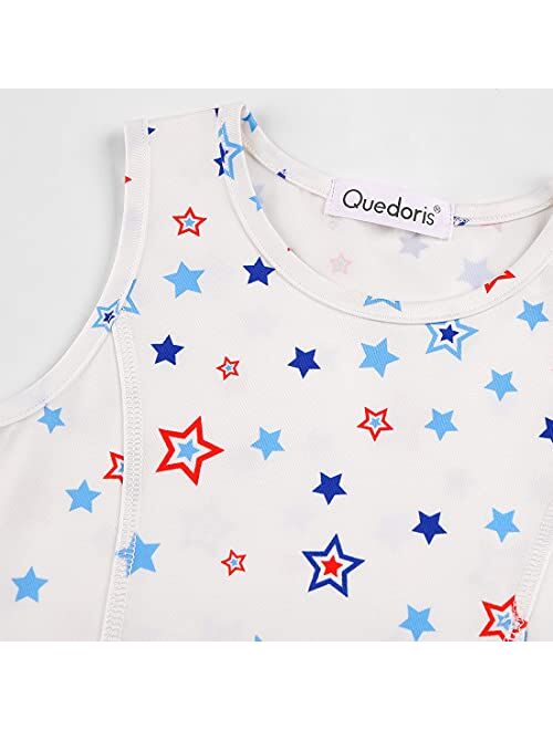 Quedoris Girls Dress Unicorn Printed Casual Party Twirly Dress for Kids in 2t to 9 Years