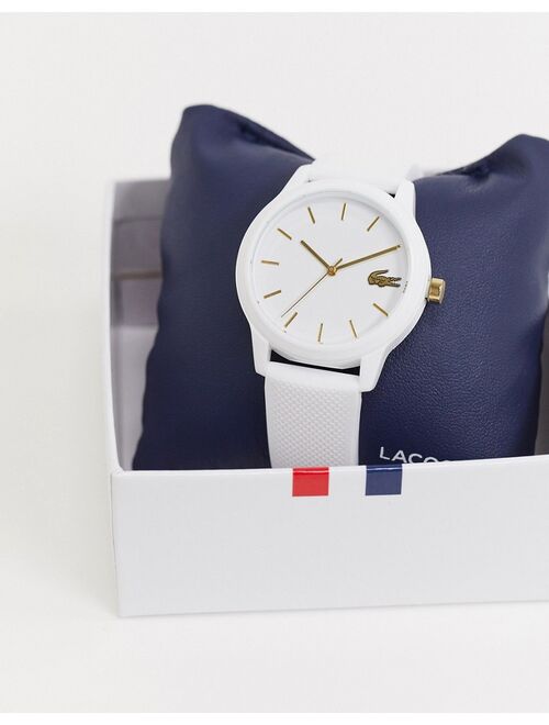 Lacoste 12.12 silicone watch in white