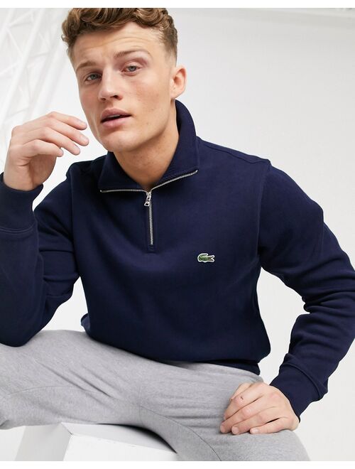 Lacoste half-zip sweatshirt in navy