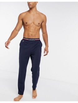 lounge sweatpants with colored waistband in navy
