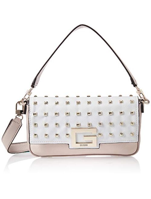 GUESS BRIGHTSIDE VS758019 White shoulder bag with studs woman