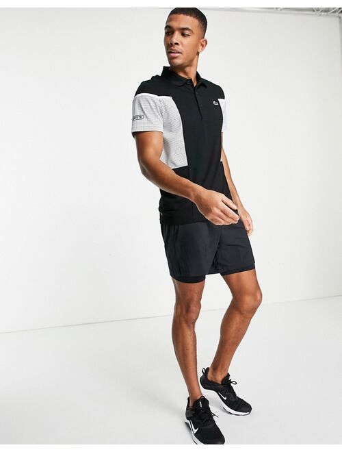 Lacoste sport mesh panel breathable tennis polo T-shirt