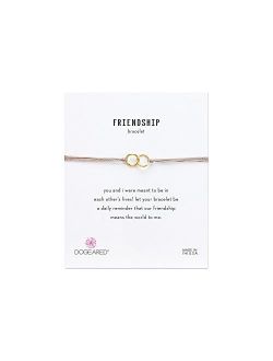 Women's Friendship Double Linked Rings Silk Bracelet