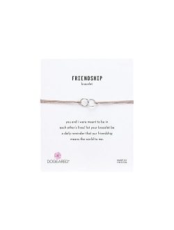 Women's Friendship Double Linked Rings Silk Bracelet