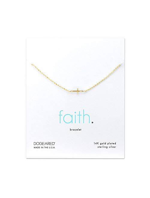 Dogeared Faith Cross Charm Bracelet