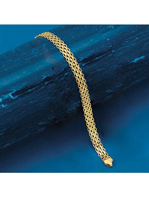 Ross-Simons Italian 18kt Yellow Gold Bismark-Link Bracelet