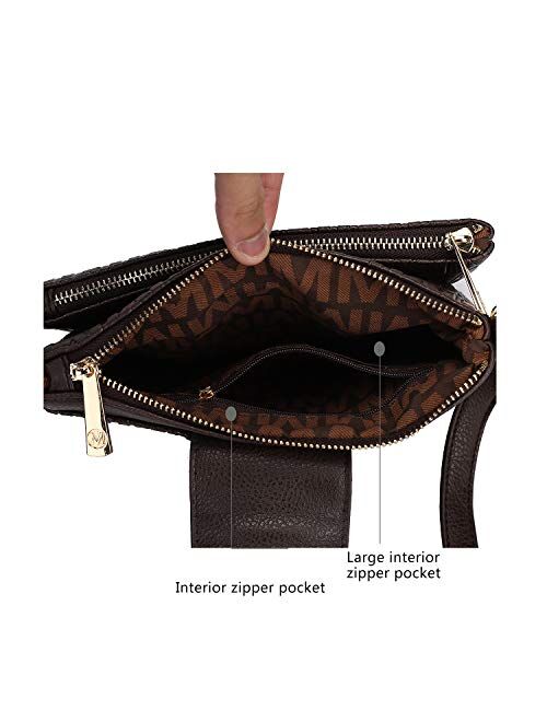 MKF Collection MKF Crossbody Bags for women – Cross body Strap, Messenger Purse – PU Leather Handbag, Womens Fashion Pocketbook
