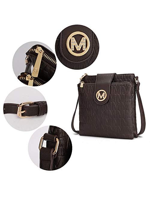 MKF Collection MKF Crossbody Bags for women – Cross body Strap, Messenger Purse – PU Leather Handbag, Womens Fashion Pocketbook