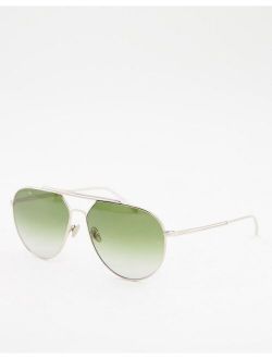 round lens sunglasses in green
