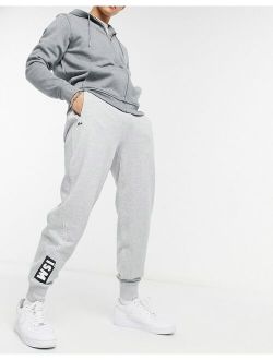 live print fleece jogging pants