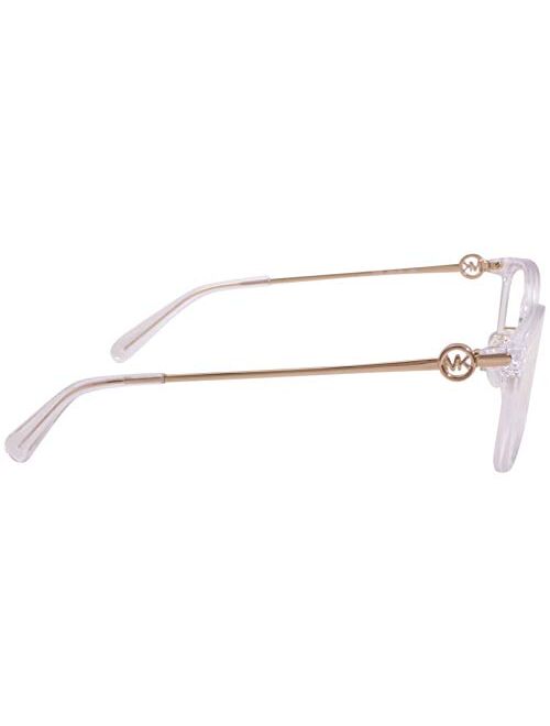 Michael Kors MK 4054 3105 Crystal Clear Eyeglasses Frame w/Demo lens-52mm, 52/20/140