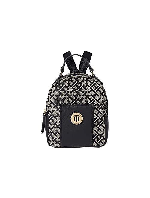 Tommy Hilfiger Roxy II-Mini Backpack-Geometric Jacquard Tan/Dark Chocolate/Chocolate One Size