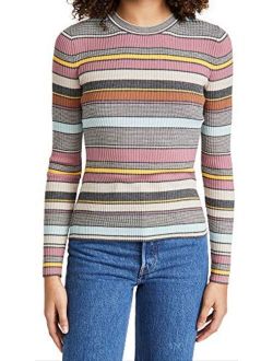 Women's Stripe Crew Neck Sweater