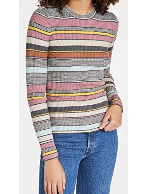 Theory Women's Stripe Crew Neck Sweater