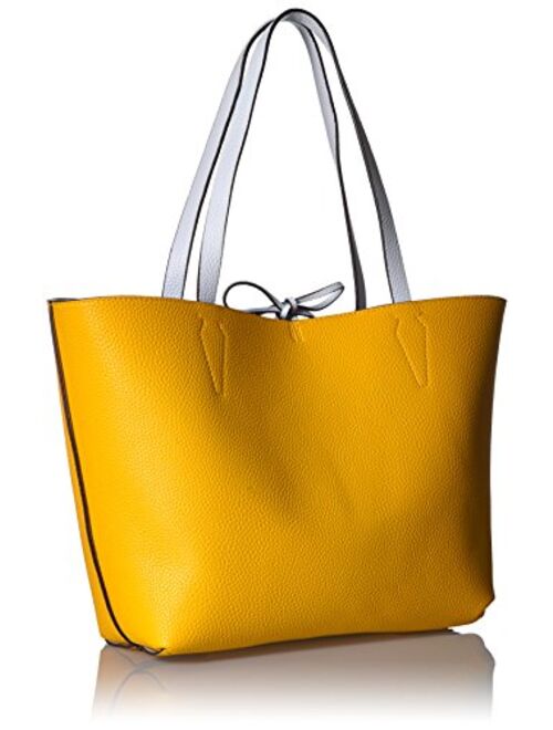 GUESS Bobbi Inside Out Tote-White/Yellow