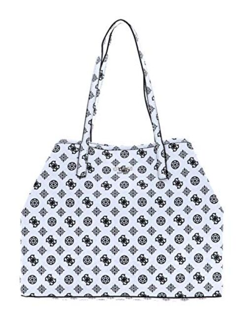 Guess Vikky Logo Print Pochette Shoulder Bag 39.5Cm White