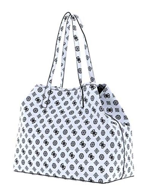 Guess Vikky Logo Print Pochette Shoulder Bag 39.5Cm White