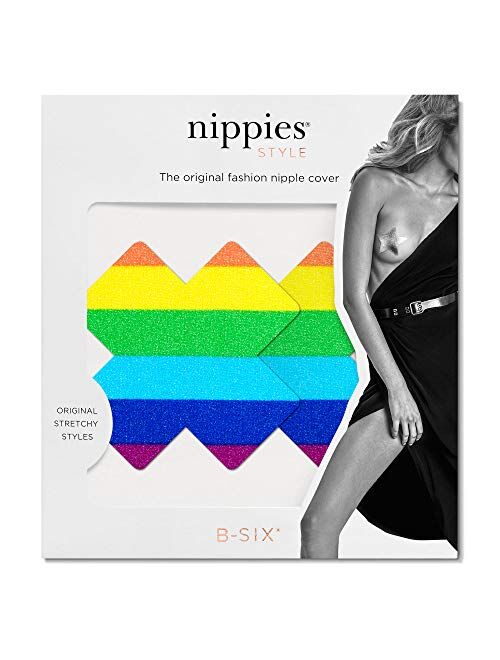 Nippies Style Rainbow Cross Waterproof Self Adhesive Nipple Cover Pasties