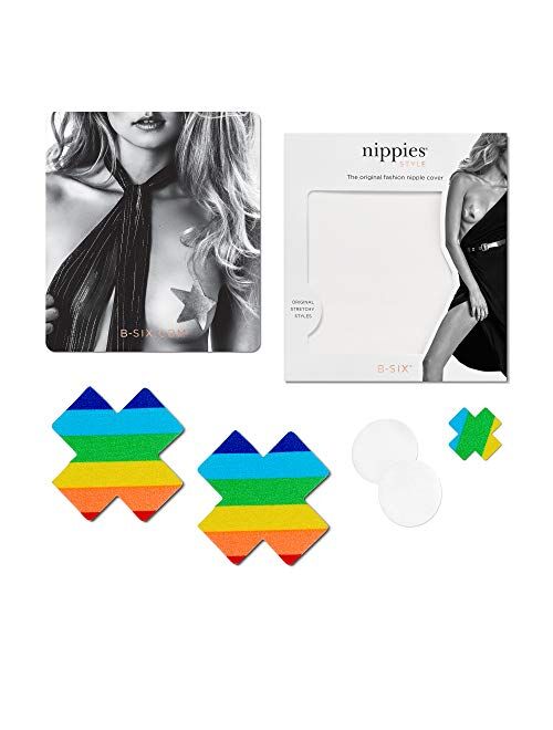 Nippies Style Rainbow Cross Waterproof Self Adhesive Nipple Cover Pasties