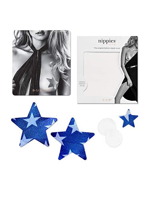 Nippies Style American Flag Print Stars Waterproof Adhesive Nipple Cover Pasties