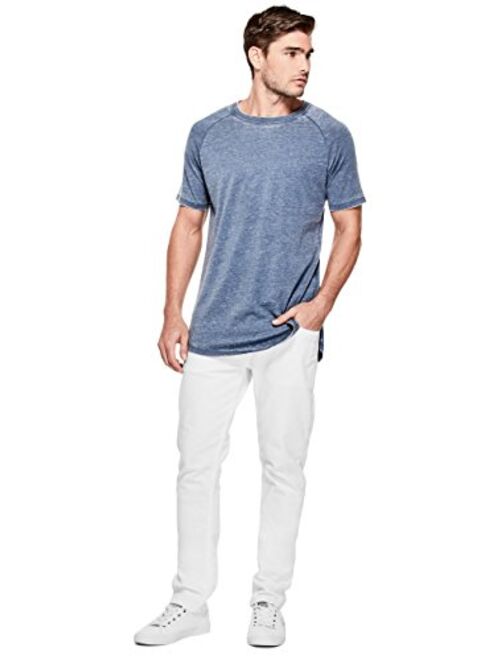 GUESS Men's Mid Rise Slim Fit Tapered Leg Jean