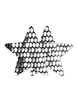 Nippies Re-Style Black Silver Sequins Reusable Star Self Adhesive Nipple Cover Pasties