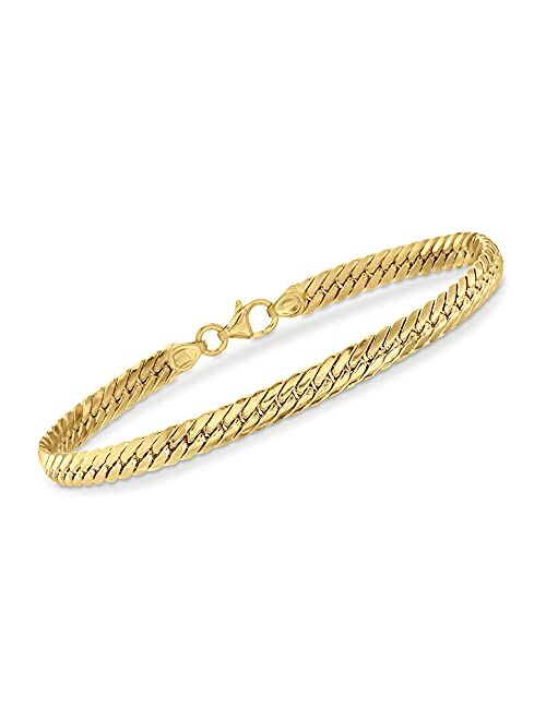 Ross-Simons Italian 18kt Yellow Gold Cuban-Link Bracelet