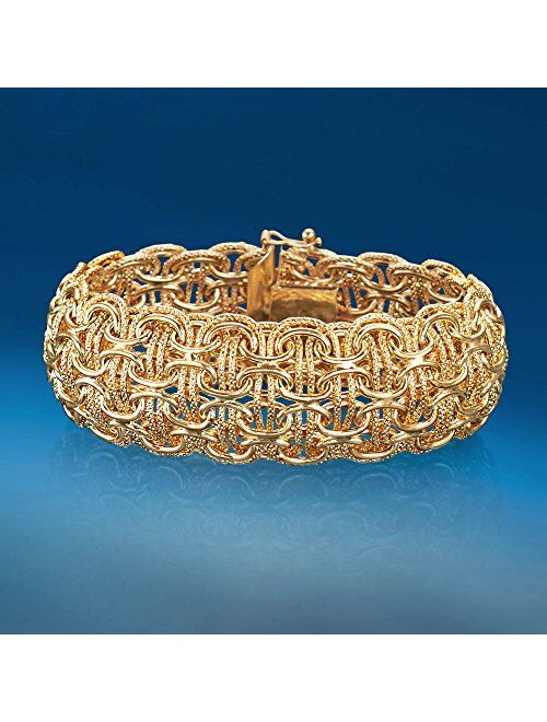 Ross-Simons Italian 18kt Yellow Gold Modified Byzantine-Link Bracelet