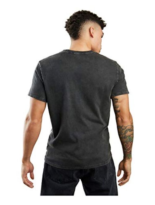 GUESS Men's Acid Washed Jersey Tee