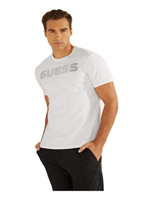 GUESS Men's Short Sleeve Space Logo Graphic Tee