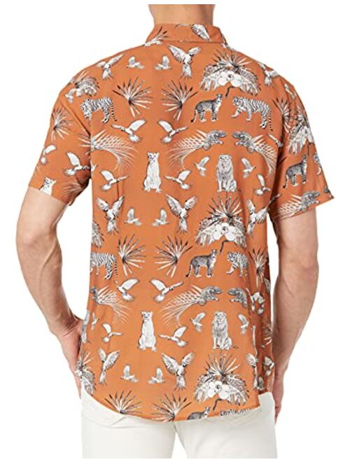 GUESS Men's Short Sleeve Eco Animal Kingdom Shirt