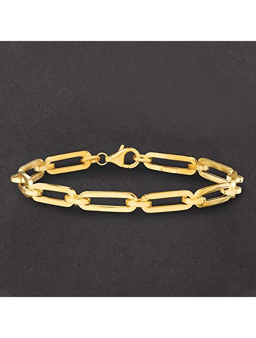 Ross-Simons Italian 14kt Yellow Gold Paper Clip Link Bracelet