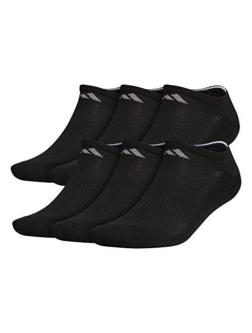 adidas mens Athletic Cushioned No Show Socks (6-pair)
