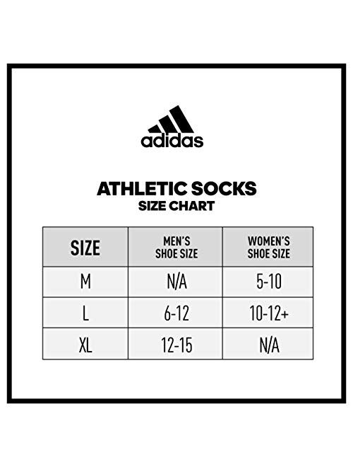 adidas mens Athletic Cushioned No Show Socks (6-pair)