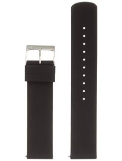 Men's 20mm Silicone Watch Strap, Color: Black (Model: SKB6032)