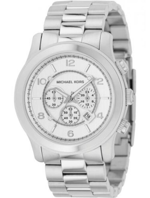 MK8086 Runway Oversized Silver-Tone Watch by Michael Kors for Men - 1 Pc Watch