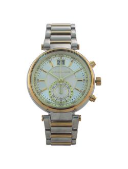 MK6225 Chronograph Sawyer Two-Tone Stainless Steel Bracelet Watch by Michael Kors for Women - 1 Pc Watch