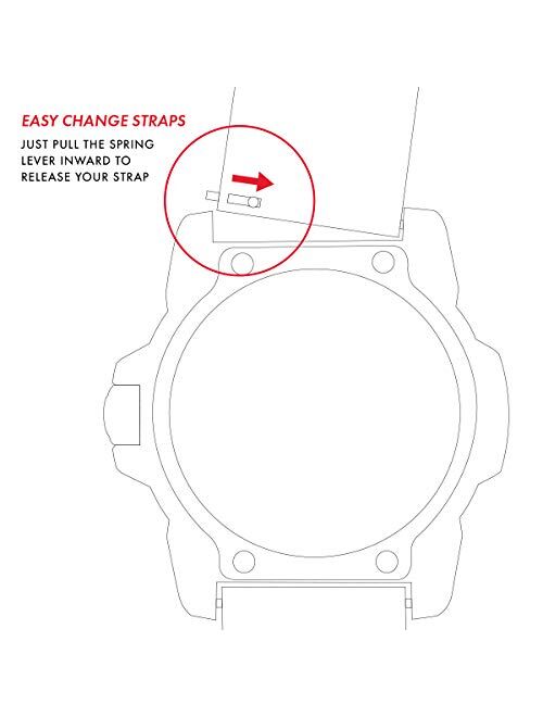 Luminox Genuine Replacement Band - 4 Loop Webbing Strap for Luminox Watches 0320, 3000, 3050, 3080, 8400 - Black Nylon 22mm