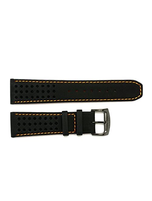 Citizen 59-S52631 Original Replacement Black Leather Watch Band Strap fits CA0467-11H 4-S084059