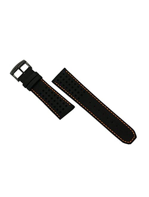 Citizen 59-S52631 Original Replacement Black Leather Watch Band Strap fits CA0467-11H 4-S084059