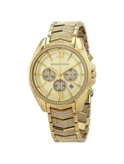 Whitney Chronograph Quartz Crystal Gold Dial Ladies Watch MK6729