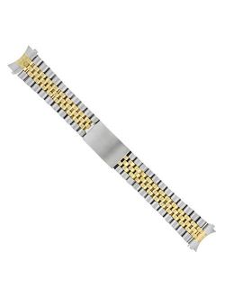 20mm Jubilee Watch Band Bracelet Compatible with Rolex Datejust 16013 16233 16234 Two Tone