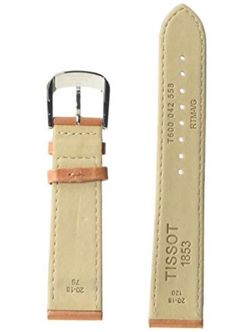 Tissot unisex-adult Leather Calfskin Watch Strap Brown T600042558