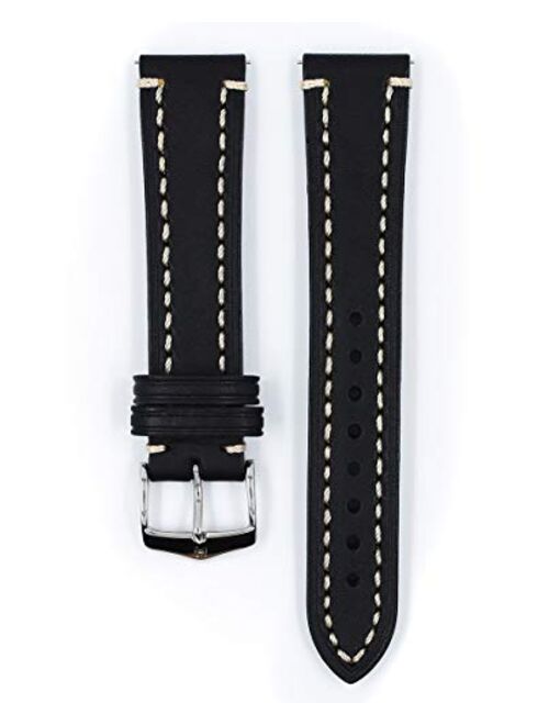 Hirsch Liberty Artisan Calf Leather Watch Strap - 18mm, 20mm, 22mm, 24mm - Length - Attachment / Buckle Width - Quick Release Watch Band