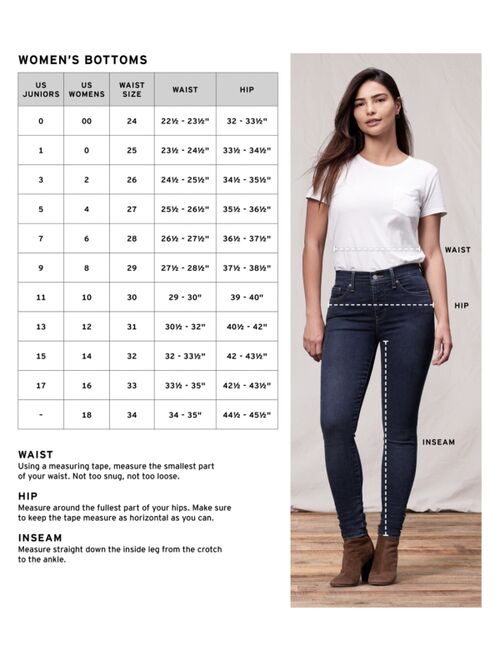 Levi's Women's 710 Super Skinny Jeans in Short and Long Length