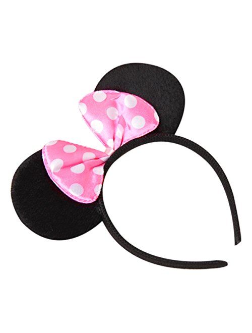 IBTOM CASTLE Girls' Polka Dots Princess Party Cosplay Pageant Fancy Costume Tutu Birthday Dress up+Ears Headband