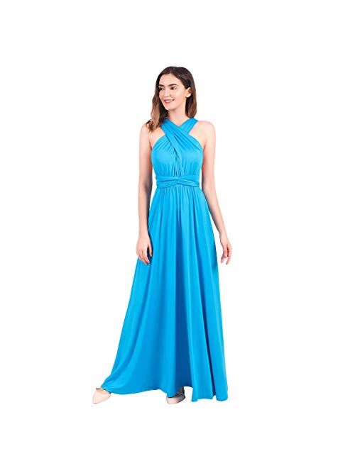 IBTOM CASTLE Womens Transformer Evening Dress Maxi Cocktail Wrap Convertible Multi Way Floor Long Formal Gown
